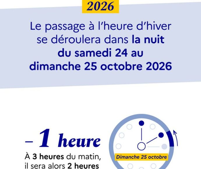 CHANGEMENT D’HEURE – PASSAGE A L’HEURE D’HIVER